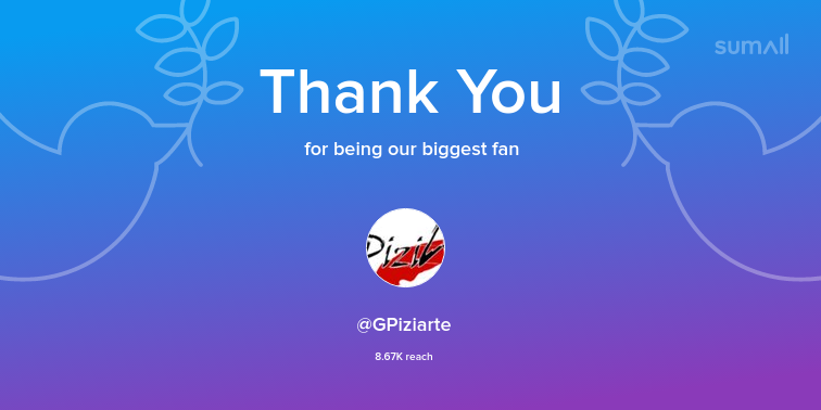 Our biggest fans this week: GPiziarte. Thank you! via sumall.com/thankyou?utm_s…