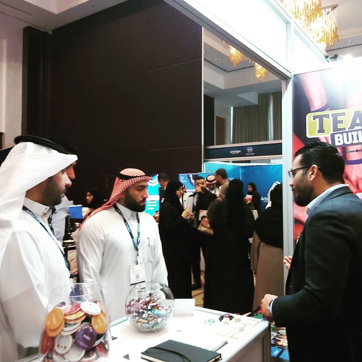 Impact_LD's tweet photo. The first hours of #ATDSAUDIARABIA  
 Visit us at Booth B6. 

#saudiarabia #riyadh #conference #ATD #LearningandDevelopment #training #businesssimulation #teambuilding #gallupstrengthsfinder #paradigmlearning #knolskape #conferences2019 #ksaconferences #exhibition https://t.co/AWEh2bfPyr