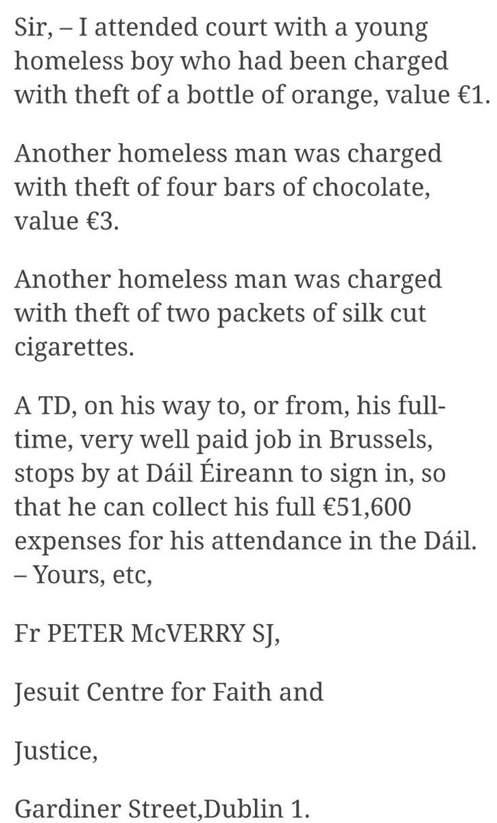 ShaneBeattyNews's tweet image. Fr. Peter McVerry has a letter in today’s Irish Times. “A Tale of Two Cities”...