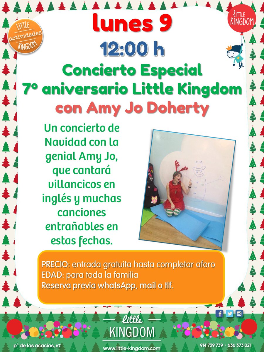 Concierto de Navidad gratuito con <a href="/Amyjodoh/">AmyJoDoh</a> <a href="/shakemadrid/">ShakeRattle&Roll</a> RT <a href="/MadridconNinos/">Dragonesyunicornios</a>