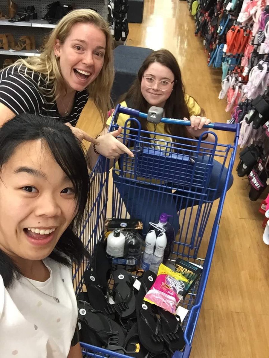 maeawhite's tweet photo. Supply trip for #CIP2019 after evac - many thongs and bulk shampoo required @AS_Para https://t.co/tc7PxEN6x0