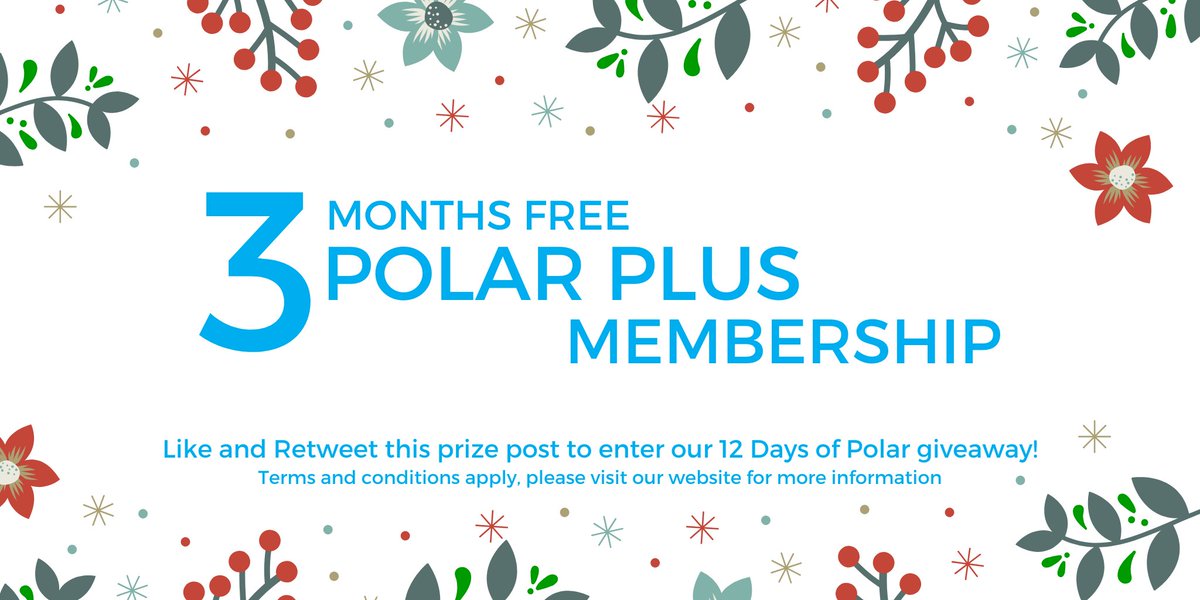 bppulseuk's tweet photo. Day 3 of our '12 Days of Polar' giveaway, and today we're giving away 3 months free Polar Plus membership! Make sure to Like and Retweet this prize post today to be in for a chance to win! 🎁 

What gift will we be giving away tomorrow?! 
Full Ts&amp;Cs https://t.co/lWkE2ywqlG https://t.co/LKE0BjgYrJ