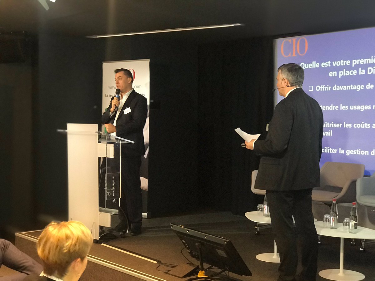CIO_France's tweet photo. Place à notre premier retour expérience avec @edouarddautry - Directeur Expérience Utilisateurs qui vient nous parler de la collaboration digitale @SocieteGenerale @SG_InsideIT #CIOdw https://t.co/kvnPP9tYNu