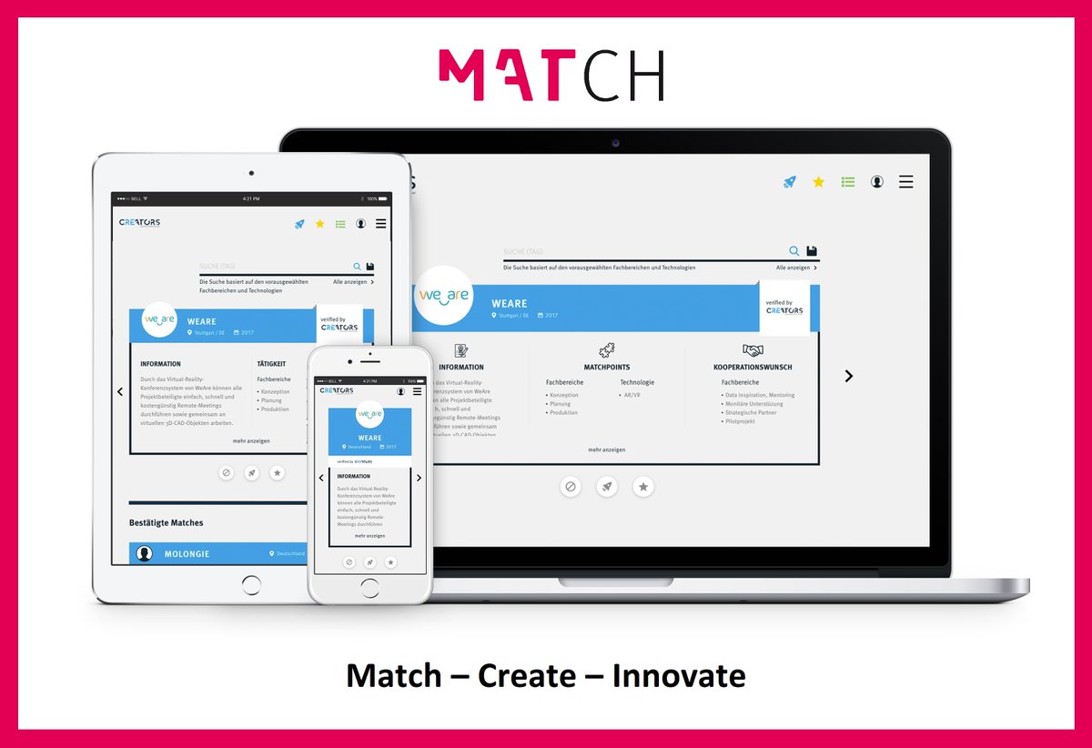 Creators, powered by <a href="/Drees_Sommer/">Drees & Sommer</a>, gestaltet zusammen mit Euch die Zukunft der Bau- und Immobilienbranche! Auf der Matching-Plattform #CreatorsMatch treffen Querdenker und Startup-Spirit auf Ressourcen und Expertise etablierter Unternehmen. creators-innovation.com/de/registrieru… #wearecreators
