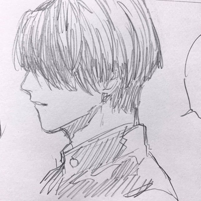 左横顔好きすぎるQK中に描いたらくがき 