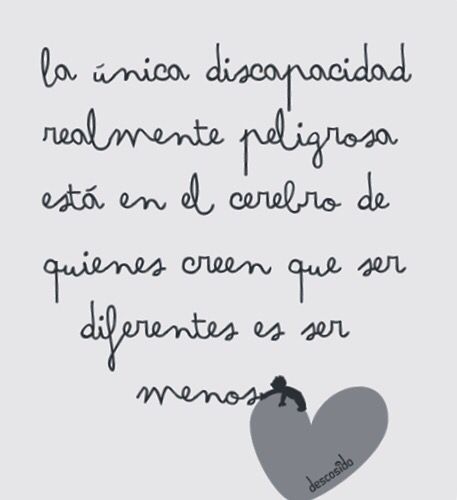 MaestritaM's tweet image. "La discapacidad no está en las personas, está en la mente de muchas que se dicen sanas".

#DiaInternacionalDeLaDiscapacidad