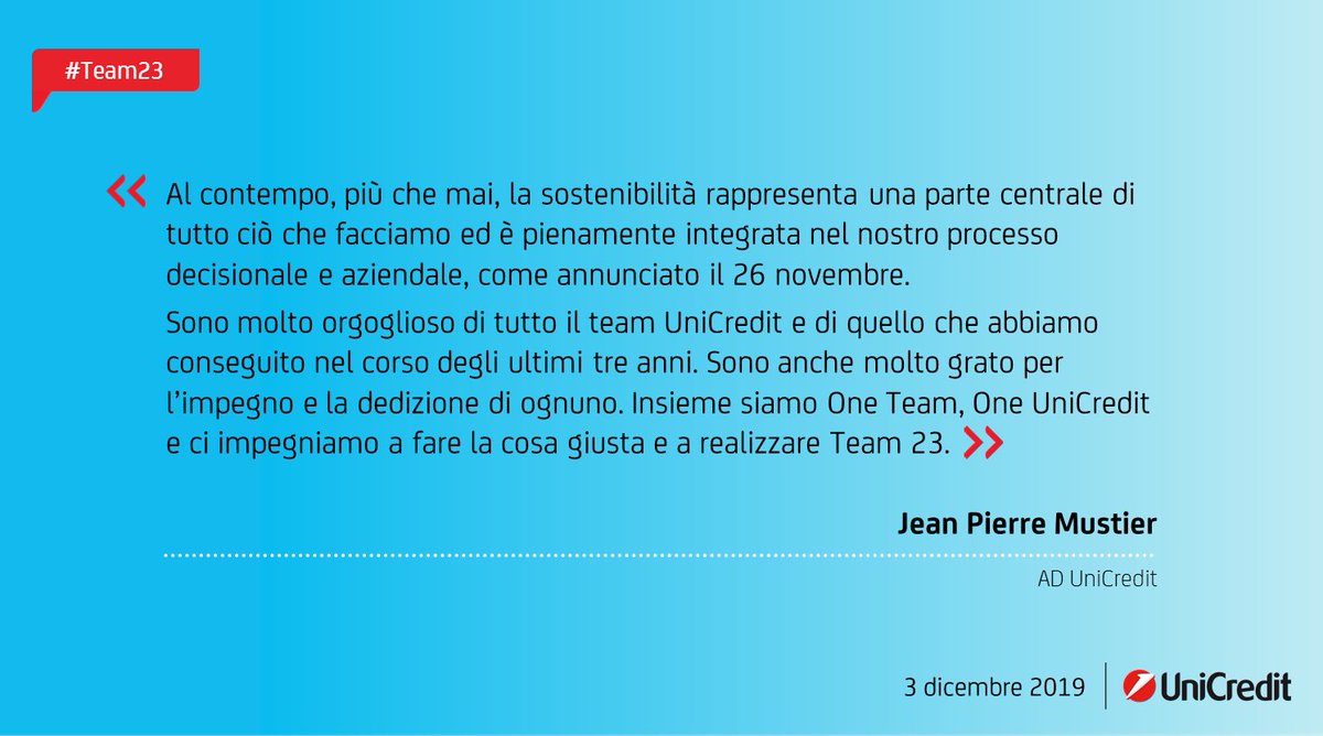 UniCreditEurope's tweet photo. 📌#Team23: segui in diretta da Londra la presentazione del nuovo piano strategico di #UniCredit | #CMD2019 | #Live
🎙️ https://t.co/VDO65V4Ugh https://t.co/uMXXctK1vm