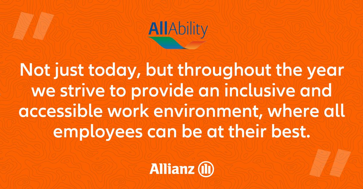 „The @Allianz-wide #AllAbility initiative is a great opportunity for every one of us to focus on how we can overcome barriers: By focusing on accessibility, #equality and the power of diverse abilities” - Sinéad Browne, #AGCS Global #Diversity Sponsor. #AllAbilityDay