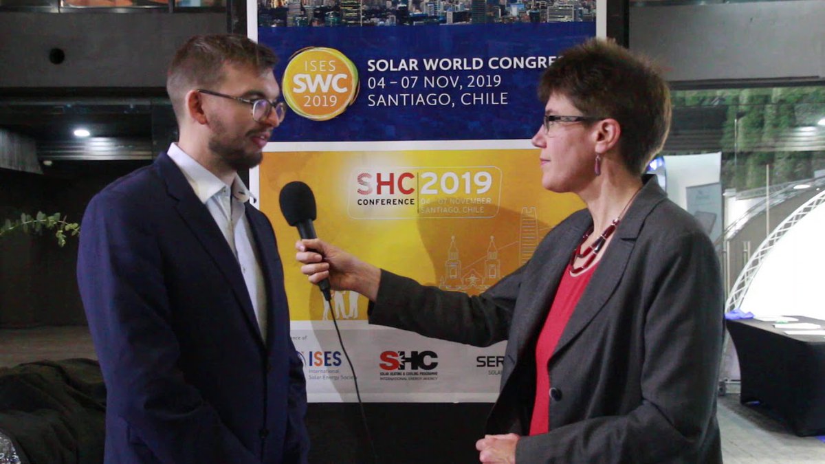 REN21's tweet photo. In the past year, over 100GW of #solar PV was added to the energy mix -- a record we expect to be broken this year too ☀️ Our project analyst @duncanmgibb attended @ISES_Solar #SWC19 in #Santiago earlier this month &amp; shared from #GSR2019. 📽️ Watch here https://t.co/RTnza1rQAX https://t.co/17hInVUATv