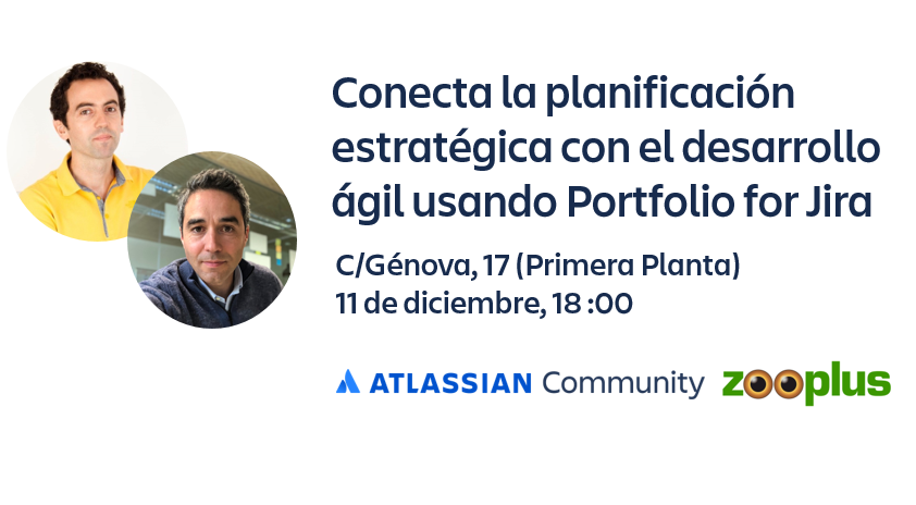 AtlassianM's tweet photo. 📣 ¡Nuevo evento! El 11/12 a las 18:00 nos reuniremos en las oficinas de @ZooplusTechMad para ver cómo podemos conectar la planificación estratégica con el desarrollo ágil usando Portfolio for Jira. Puedes inscribirte en este link 👇
https://t.co/g5fKJAn7p3 https://t.co/CMNQroQzKY