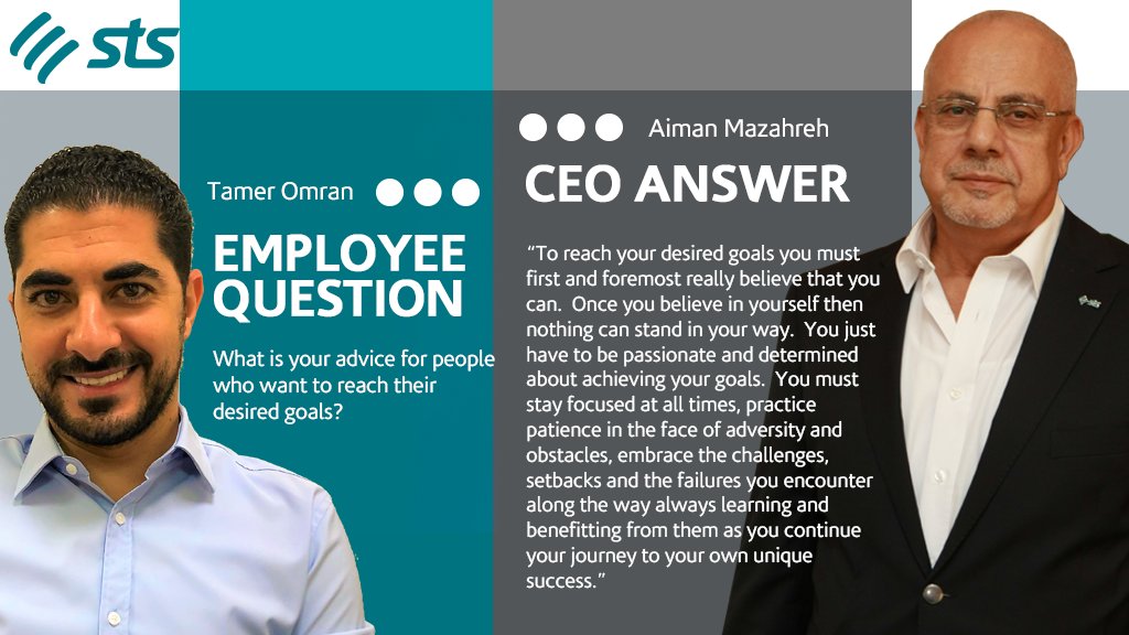 ZainTECHMEA's tweet photo. Ask our CEO
#STSEnvironment
#AskOurCEO
#STS https://t.co/HHy6moDI6G