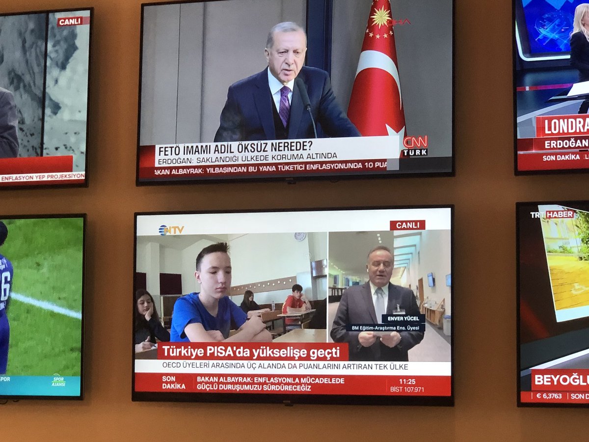 <a href="/EnverYucel/">EnverYucel</a>  Paris’te PISA 2018 sonuçlarının açıklandığı basın toplantısından sonuçları <a href="/ntv/">NTV</a>  ye değerlendirdi : OECD ülkeleri içerisinde,matematik,fen puanlarını en çok artıran ülke Türkiye. Ancak alınacak çok yol var,OECD ülkeleri içerisinde tüm alanlarda ortalamanın altındayız