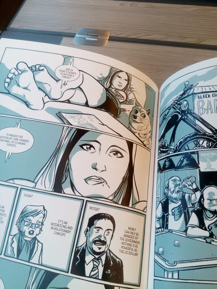 $BTC in comics? Sure! Who is real #SatoshiNakamoto? Bitcoin: The hunt for Satoshi Nakamoto by <a href="/AlexPreukschat/">Alex Preukschat</a> and <a href="/JoseAngelARES/">Ares✏</a> is an interesting story full of small symbols that only crypto lovers could find.