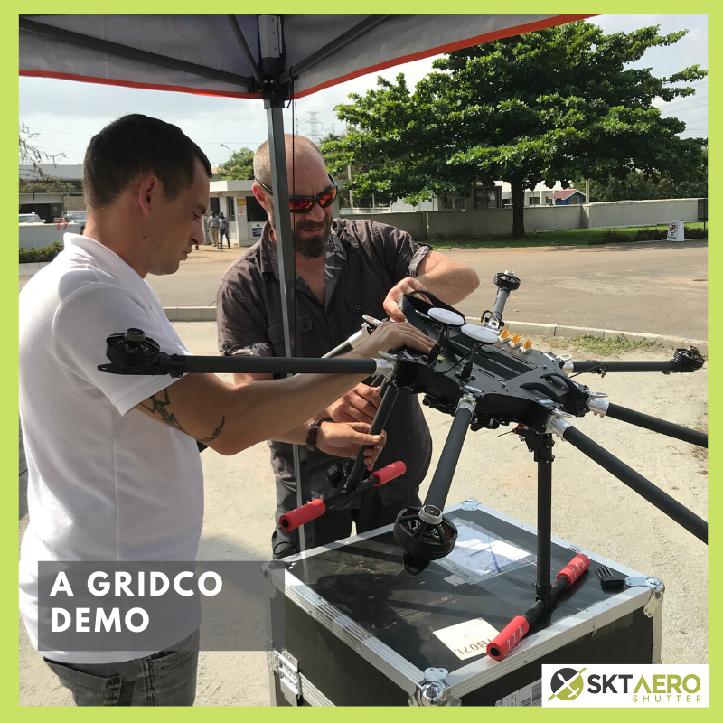 SKTAeroshutter's tweet photo. Last week, we were at the Ghana Grid Company Limited (GridCo), where we demonstrated to management, the key benefits of Drones &amp; UAV Technology in their operations. #DronesForDataSolutions https://t.co/MV7AJ8IlOS