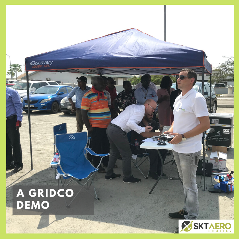 SKTAeroshutter's tweet photo. Last week, we were at the Ghana Grid Company Limited (GridCo), where we demonstrated to management, the key benefits of Drones &amp; UAV Technology in their operations. #DronesForDataSolutions https://t.co/MV7AJ8IlOS