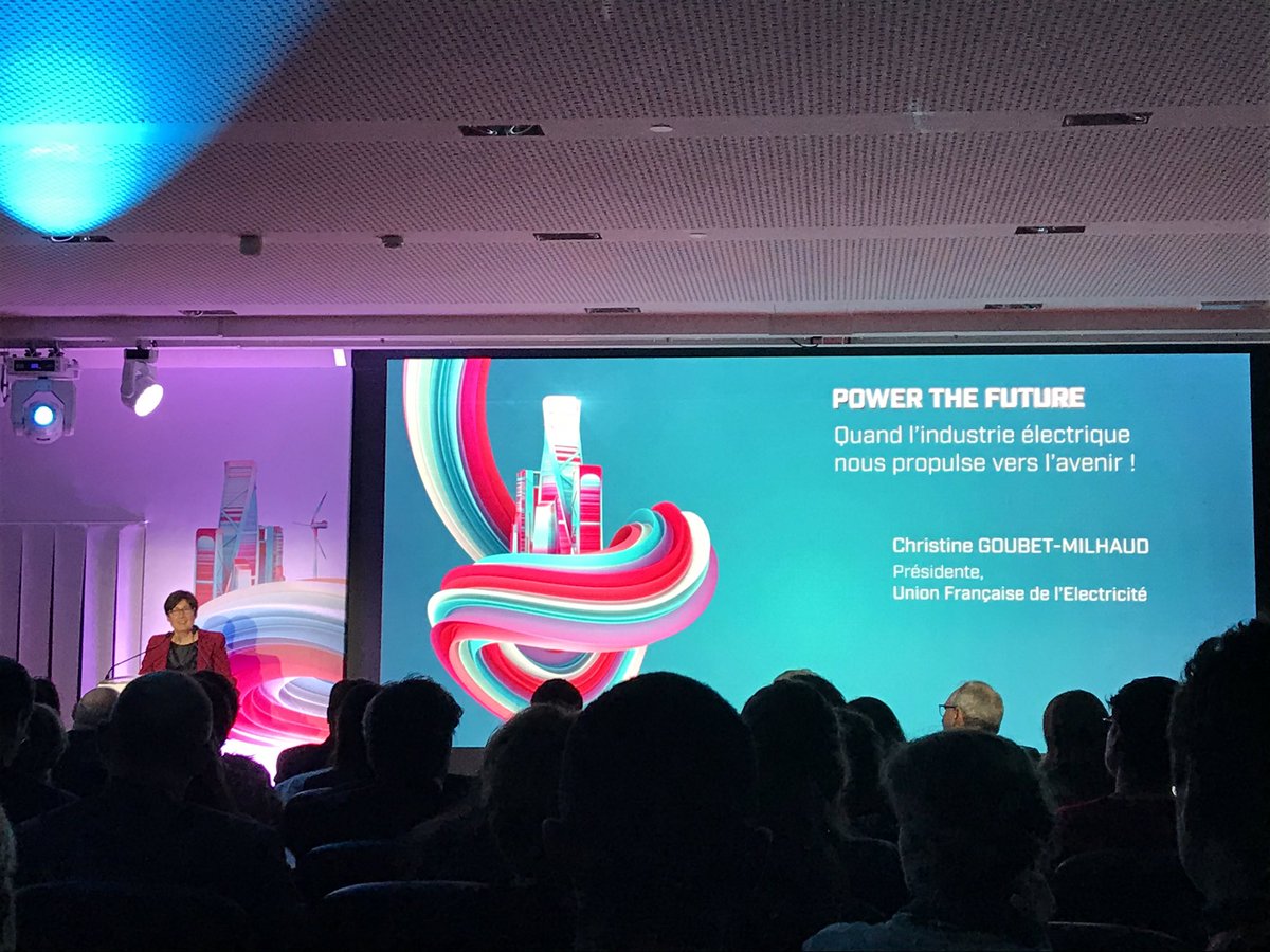 Ouverture du colloque <a href="/ufelectricite/">Union Française de l'Électricité (UFE)</a> par sa présidente, Christine Goubet-Milhaud : "Nous avons un savoir-faire à préserver et devons préparer celui de demain." #colloqueUFE