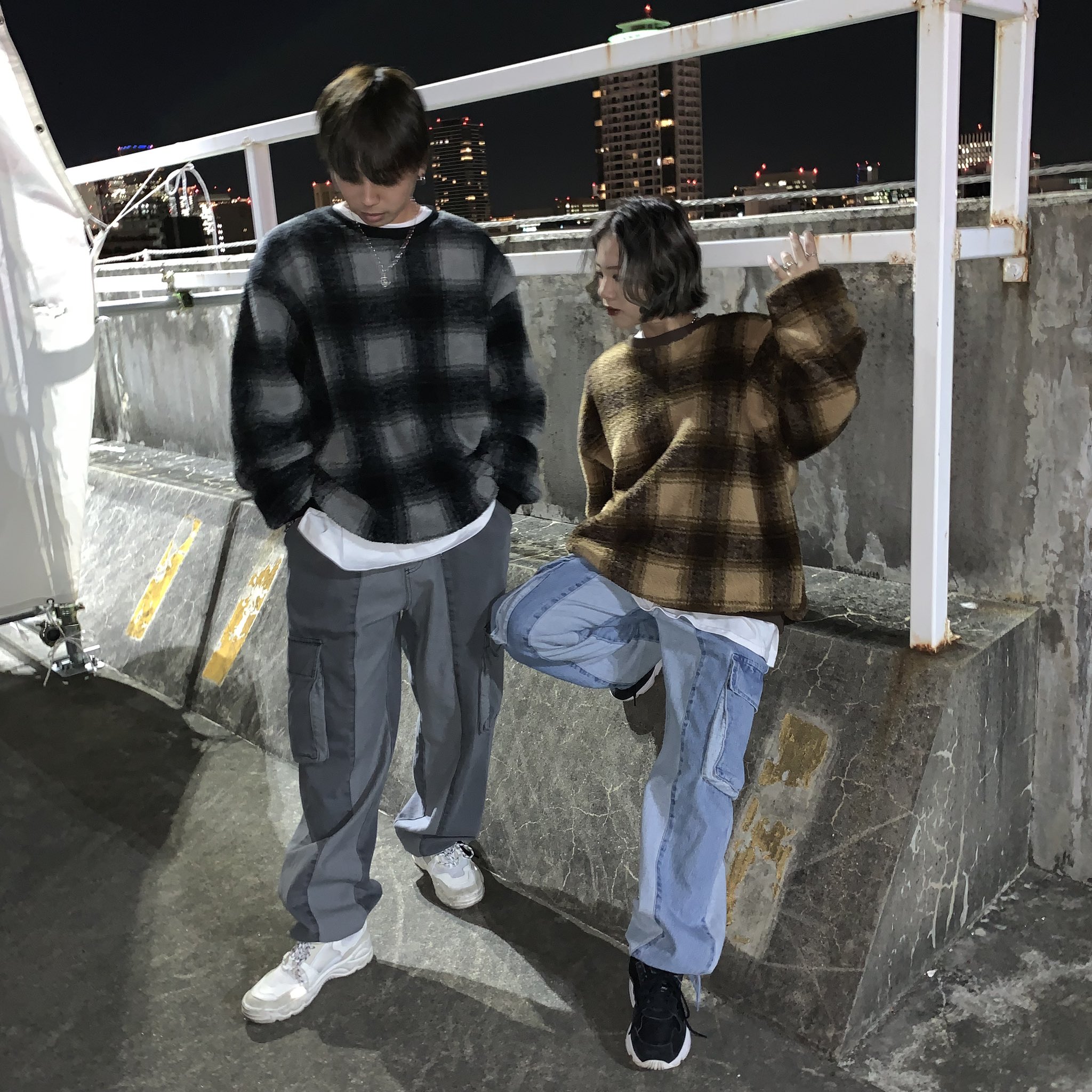 Onewill ボアチェックトップス Black Brown Navy 3980yen Tax Fashion セレクトショップ 通販 韓国セレクトショップ 韓国仕入れ 韓国コーデ プチプラ 今日のコーデ 韓国服 Korea オシャレ オルチャン 大須 Onewill Kpop ナムオル