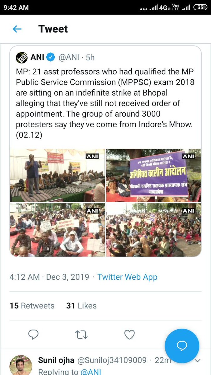 Sandeep92727436's tweet photo. @priyankagandhi #MPAPJOINING 
#hungerstrike_tilljoining 

@jitupatwari @OfficeOfKNath @CMMadhyaPradesh 

@News18MP @aajtak @abpnewshindi @DainikBhaskar 

और कांग्रेस शासित राज्य MP में जो हाल profs और लाखों विद्यार्थियों का बनाया हुआ है उसपे भी कुछ बोलें महोदया!

https://t.co/7J4j5XpwXU https://t.co/VMeN6JhtQS