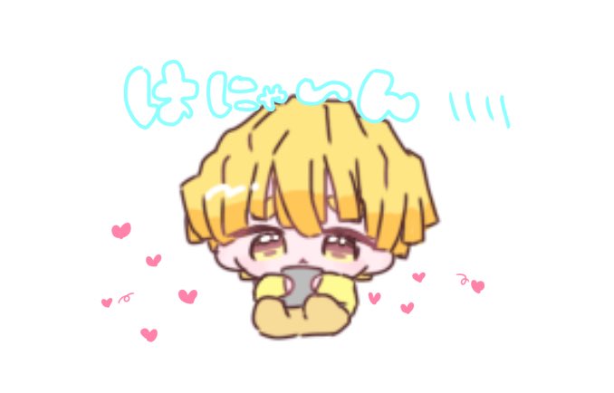 🍒わかたけ🧸さんがTwitterに投稿した我妻善逸(鬼滅の刃)のイラスト。