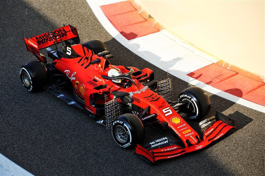 ScuderiaFansF1's tweet photo. Sebastian Vettel in action for Ferrari at the Abu Dhabi testing session today 😊🏎😀🤗

#ScuderiaFans #ForzaFerrari #essereFerrari 🔴 #Seb5 https://t.co/Lbc7LOqczU