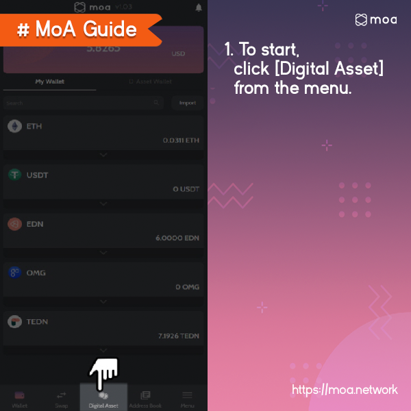 edenchainio's tweet photo. MoA: smart management for all #digital assets.
Start your own safe digital economy with #MoA under 3 minutes. $EDN
📽️Blog with YouTube tutorial
https://t.co/tL8j8PqRya
📈Go to MoA
https://t.co/ZX4nX6LOYy
***Access MoA with your Dorothy ID.
#blockchain_wallet #crypto_wallet https://t.co/v3zDfDLbBH