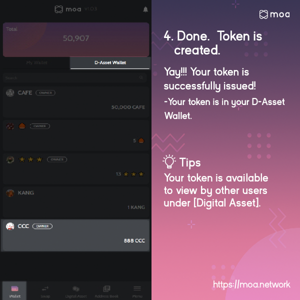 edenchainio's tweet photo. MoA: smart management for all #digital assets.
Start your own safe digital economy with #MoA under 3 minutes. $EDN
📽️Blog with YouTube tutorial
https://t.co/tL8j8PqRya
📈Go to MoA
https://t.co/ZX4nX6LOYy
***Access MoA with your Dorothy ID.
#blockchain_wallet #crypto_wallet https://t.co/v3zDfDLbBH