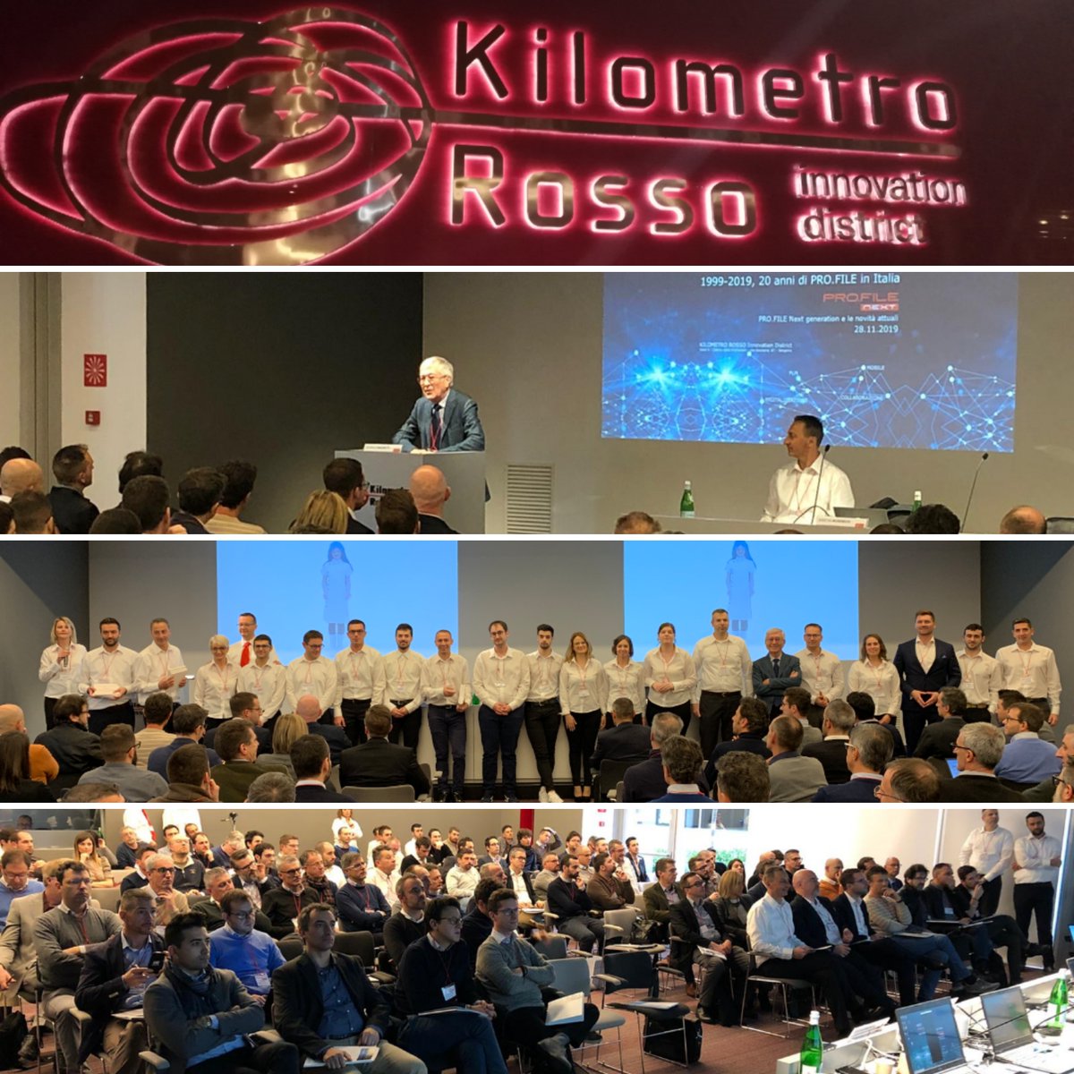 PLMPROFILEItaly's tweet photo. UN VERO SUCCESSO!!!!
Il 28 novembre a Bergamo presso Kilometro Rosso sono stati celebrati i 20 anni di PRO.FILE in Italia con la presentazione di PRO.FILE Next la nuova piattaforma digitale per lo #smartmanufacturing #digitalizzazione #industry40 #dmstec
https://t.co/ok7N00Vdp8 https://t.co/9dyFeXqOkk