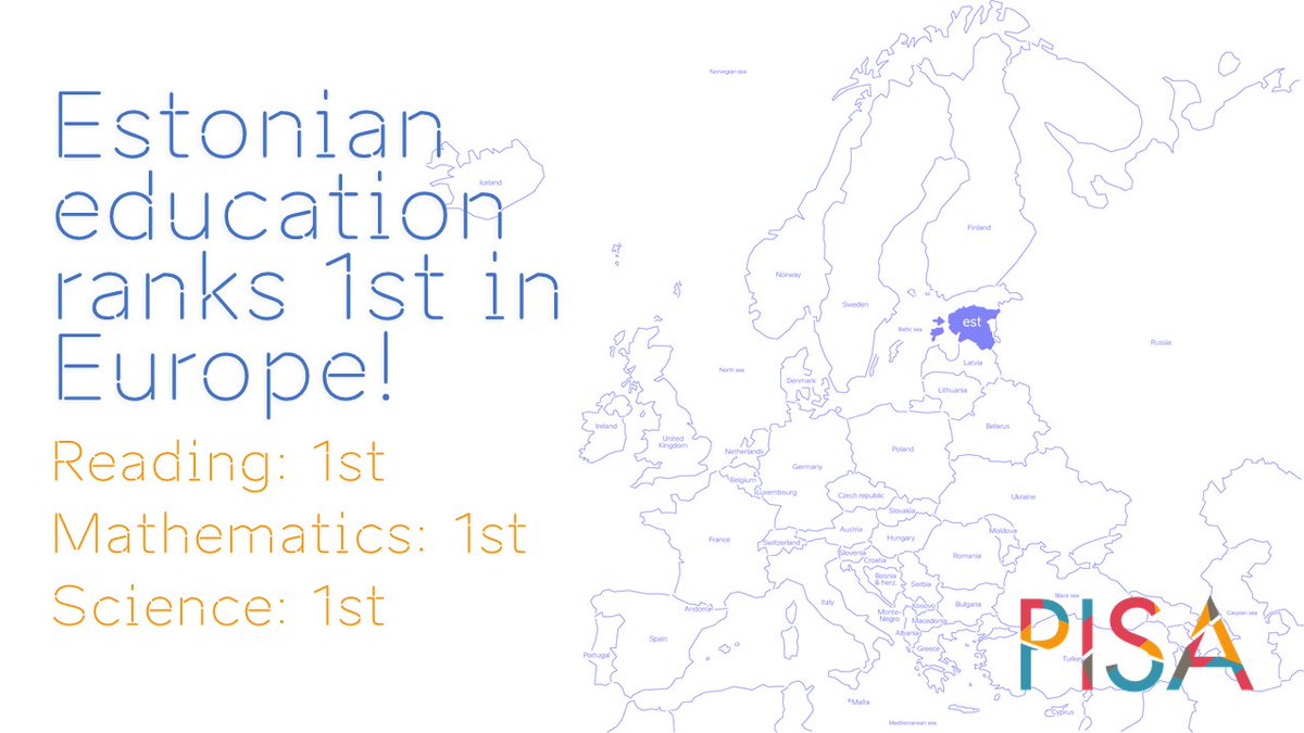 Estonia ranks 1st in #OECDPISA - find out more -> hm.ee/en/news/pisa-2…