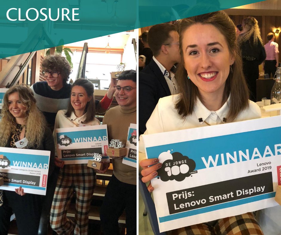 Zo trots als een pauw zijn we op 'onze' Graciëlla: zij won zondag de Lenovo Award, onderdeel van De Jonge 100 (dé lijst van Nederlands meest veelbelovende en inspirerende jongeren tot en met 25 jaar). 
lenovojonge100.nl

#winner #lenovo #award #closure