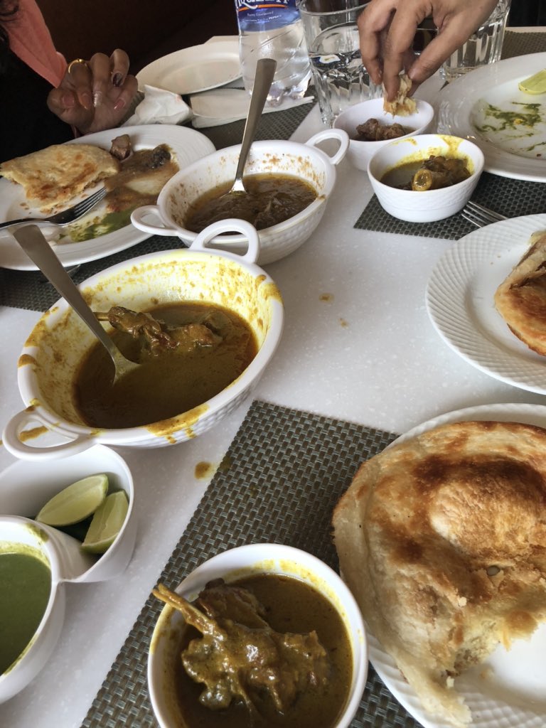 Badmantalking's tweet image. We are in #FoodComa; In excitement forgot to click decent pics. Highly recommended place. Nihari/Stew/Biryani/Burra/ShahiTukda/Firni, and we are dead :-) #Lucknow #AwadhiFood
