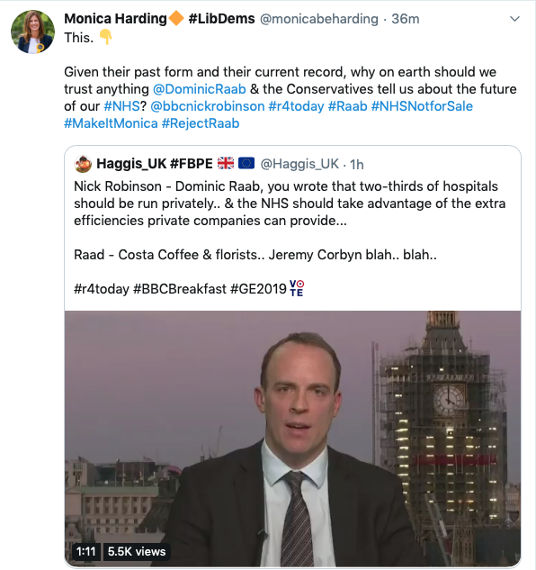 brucemcd23's tweet photo. Raab and Johnson are not getting Brexit done
And Raab's claims get more outlandish in proportion to speed with which his majority is vanishing
As Raab demonstrated again on #R4Today he doesn't listen and he doesn't care but will say anything to hang on to his seat
#DumpDimDom https://t.co/5tCUe7UOio