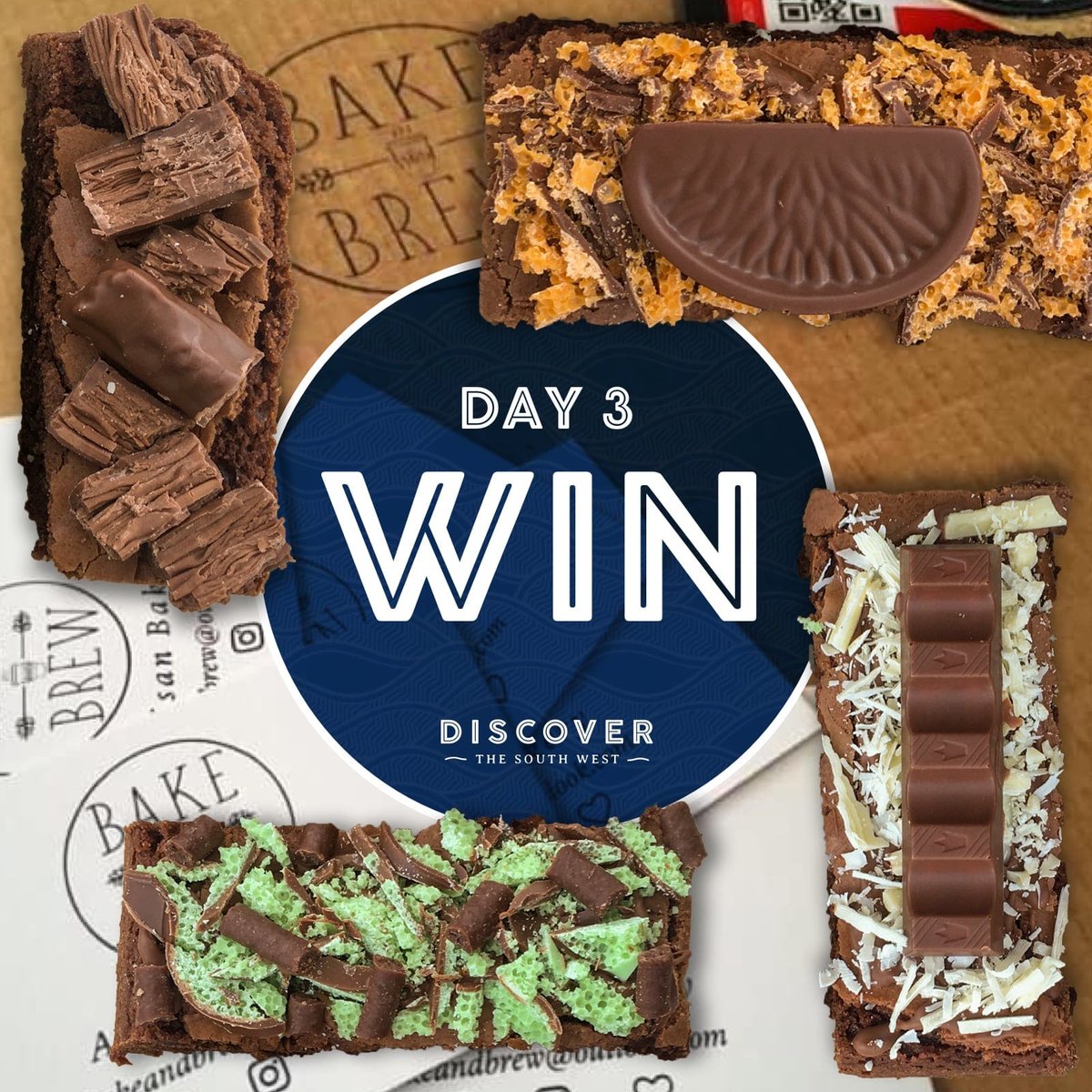 DAY 3: WIN a box of <a href="/bakeandbrew/">Baking &amp; Brewing</a> loaded brownies...

… in celebration of the best of the South West this Christmas! 🎄

To enter:
👍 Follow <a href="/discoverthesw/">Discover the South West</a>
🍫 COMMENT your fave flavour of brownie

Comp ends midnight Dec 10th 2019. Ts&amp;Cs apply.
