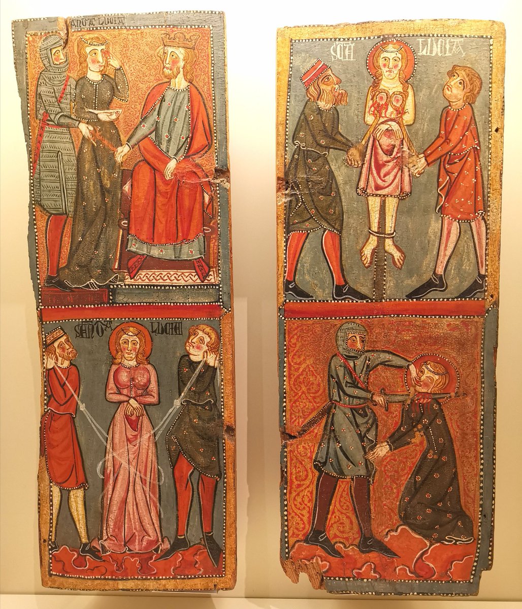 Hiroko Miyamoto على تويتر ローマ時代キリスト教徒は迫害され殉教者も多く存在しました 中でもローマ皇帝ディオクレティアヌスの迫害は もっとも酷いとも言われています 聖ルチアの拷問の様子 最後の拷問として 両目をえぐり取られた時に奇跡が起こり目がなくても