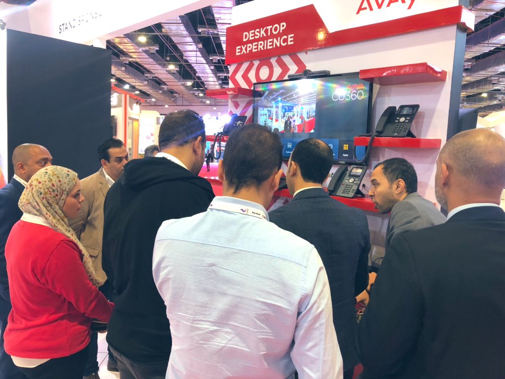 Sari_Baki's tweet photo. It’s been a busy morning on the #Avaya stand at #CairoICT. Visit us to explore new ideas that matter #ArtofExperience #Egypt https://t.co/6YdSlVcLLD