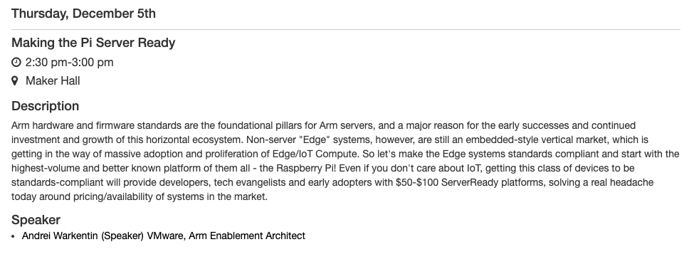 WhatAintInside's tweet photo. Just finished my deck for #IFX2019, an awesome infra conference held by @packethost in Vegas this week. Gonna talk about all the amazing work @Arm and @VMware are doing out in the open bringing #ServerReady standards to the one and only @Raspberry_Pi 4. https://t.co/mZj3ldt1NJ