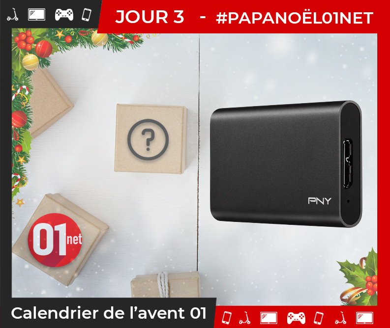 Et c'est le troisième jour pour le #PapaNoël01net ! 🎅🏽
Et si vous tentiez de gagner un disque dur SSD PNY de 480Go !

Pour participer : 

- Follow <a href="/01net/">01net</a> et <a href="/PNYFrance/">PNY France</a> 
 - RT et like et le tweet
- Tweete avec le #PapaNoël01Net 

En ce moment c'est un peu tous les jours Noël 🤷🏾‍♂️