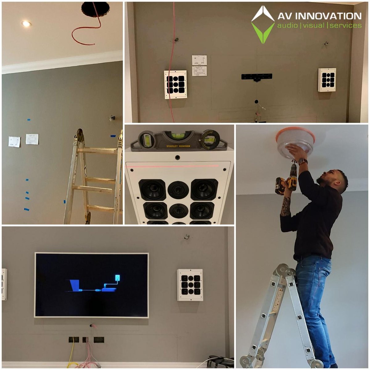 AVinnovationUK's tweet photo. Work is well underway in providing this lucky customer with a Dolby Atmos 5.1.2 Artcoustic System
The relatively small room will feature a Samsung 65" Frame TV, Artcoustic Speakers and Anthem amplification
@ArtcousticUK @SamsungUK @anthemav
#thesmartlife #artcoustickent https://t.co/f9KzuMf0qE