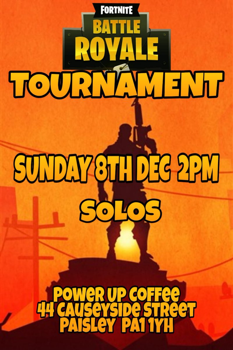 PowerUp_Zone's tweet image. Our first fortnite tournament!!

We have limited spaces so if you would like to register your details please send a message to us so we can register your interest!

This is being held at the café @PowerUpCoffee1