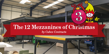 THE 12 MEZZANINES OF CHRISTMAS!
On the third day of Christmas, Cubex Contracts shared with meeeee..... this retro fit mezzanine they installed for Formwise Washrooms in their Wellingborough warehouse.

The 12 mezzanines of Christmas (so far!) here: ow.ly/91gi50xqh9V