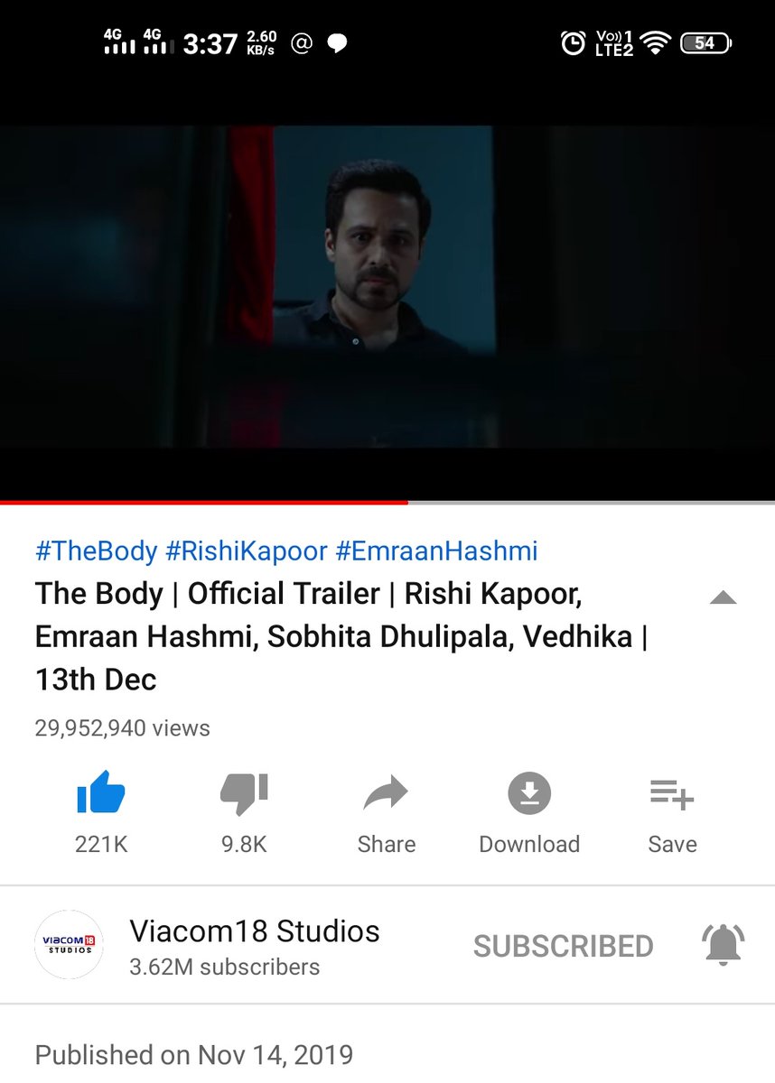 EHCOBRAMAN's tweet photo. 30 Million Views होने वाले है #TheBodyTrailer @emraanhashmi
@chintskap @Vedhika4u @sobhitaD @Viacom18Studios @iAmAzure
10 Days For The Body https://t.co/LaHqjn34mc