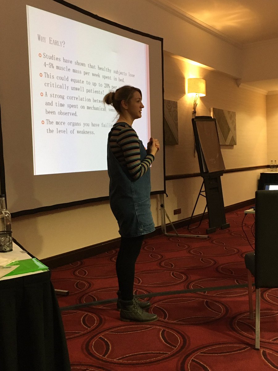 AlexMacKenzie11's tweet photo. @mrsjuliemathers presenting about early Rehab in ICU to #acuteAHPs https://t.co/cbUsQWWiED