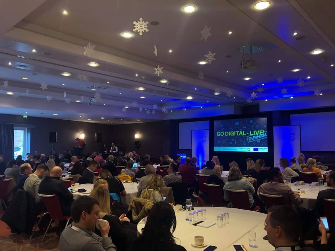 And we are off at the Go Digital - Live! Durham! Event, where our speakers help you take the hard work out of making your business digital!

Starting with the host Pascal Fintoni, the man with the (digital marketing) plan! #WeAreUMi <a href="/DigiDriveDurham/">Digital Drive County Durham</a>
