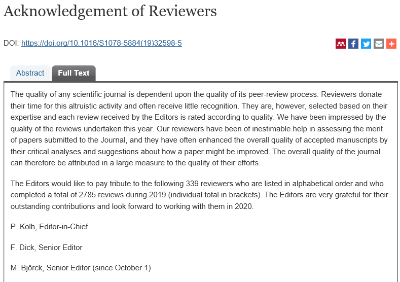 EJVES_ESVS's tweet photo. We gratefully acknowledge the continued & tireless input from our excellent reviewers
#sentinelsofscience #CPD
https://t.co/BjRMcBCUJ8 https://t.co/DD6QoQ4tJC