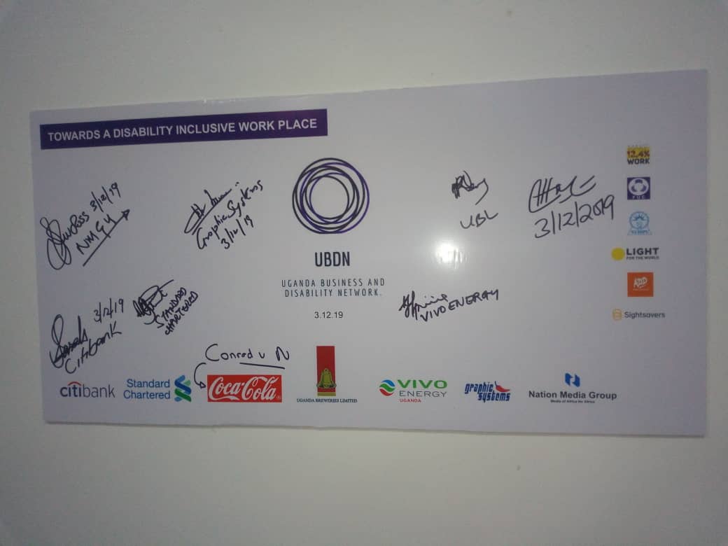 NgorokJohnson's tweet photo. The CEOS of listed companies endorse the Uganda Business Disability Network @ Sightsavers Research and Policy #EqualWorld https://t.co/qrxdbajEBs