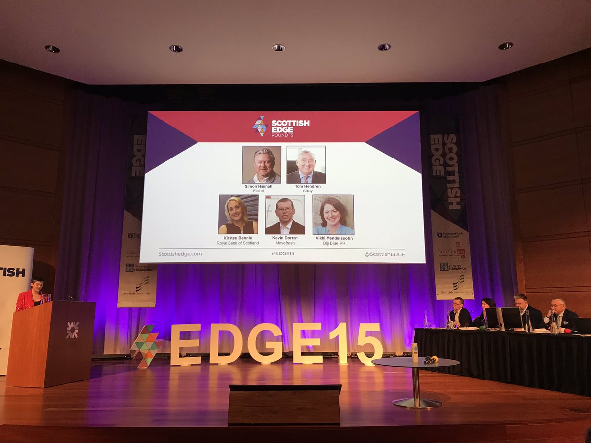 Final pitches of Scottish Edge round 15 have started. What amazing businesses so far, good luck to all!