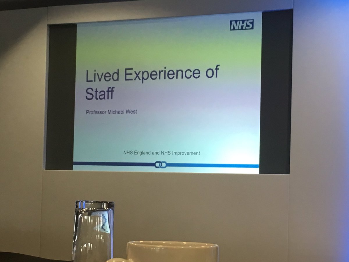 Great presentation on the lived experience of staff by Prof Michael West at the #NHSAssembly.
Definitely do check out the “Caring for Doctors, Caring for Patients” Report if you have time.