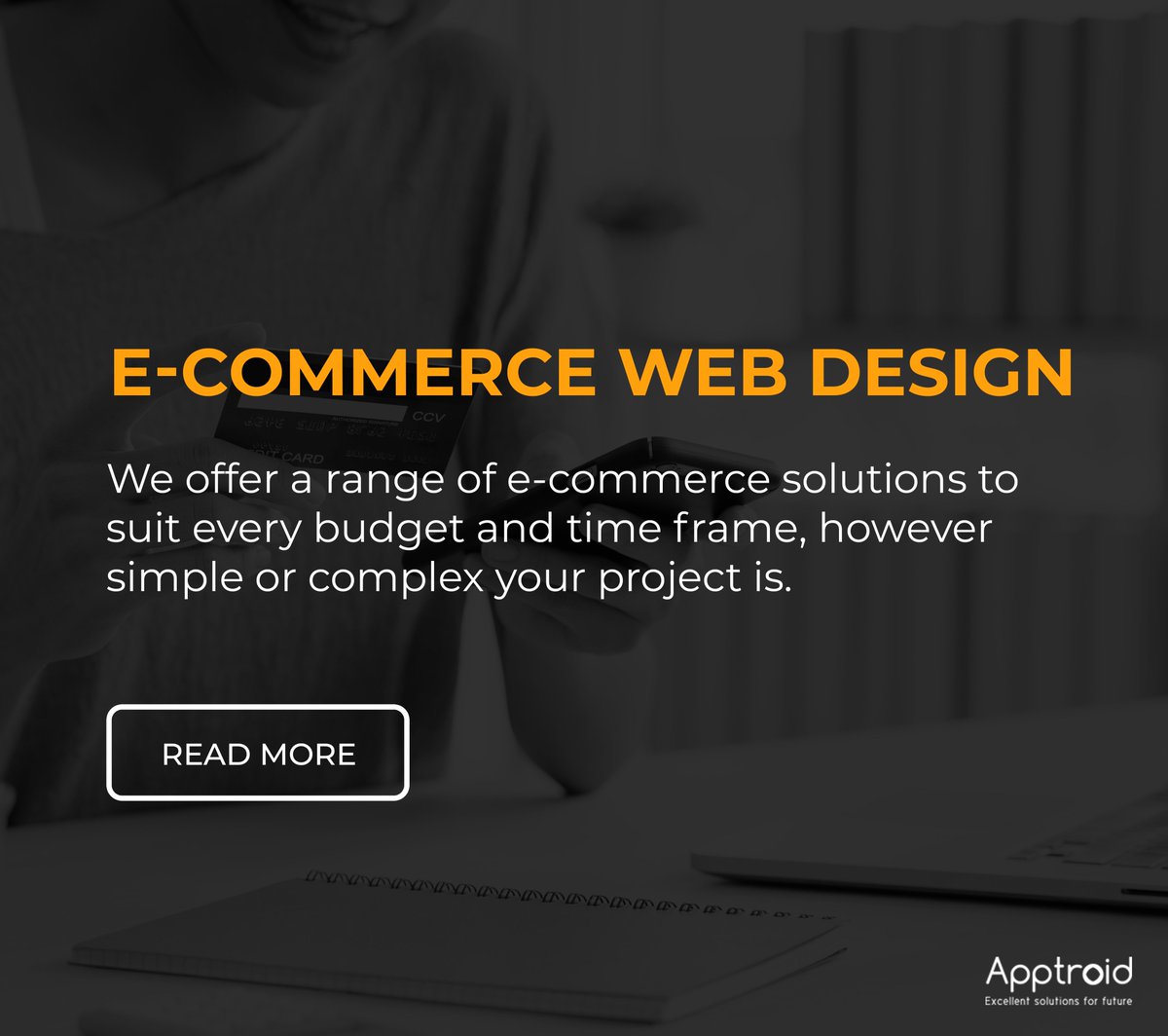 ApptroidTech's tweet photo. We offer a range of e-commerce solutions to suit every budget and time frame, however simple or complex your project is.

https://t.co/16LoPOKcsE
Call: +91 9870172228

#mobileappdevelopment #Androidappdevelopment #androidapp #apptroid #softwaredeveloper #ui #userinterface https://t.co/YjbUpRoNxl