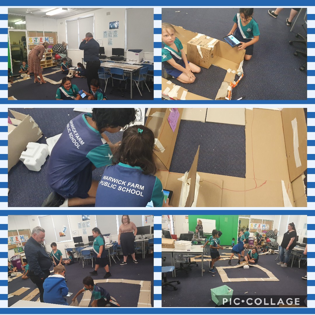 2 Coogee had their final STEM day with Mrs McCabe reviewing our Sphero racetracks. We are still working on our driving skills but we've learnt so much about technology, gravity, speed, engineering, measurement and above all #Teamwork! <a href="/MeganMc031996/">Megan McCabe</a> <a href="/WarwickFarmPS/">Warwick Farm PS</a>