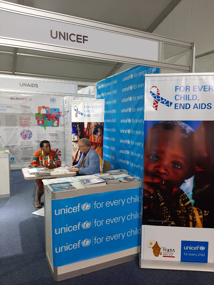 unicefrw's tweet photo. Visit our booth at #ICASA2019Rwanda and learn how we are fighting to end AIDS #ForEveryChild. https://t.co/kBSX10o8b8