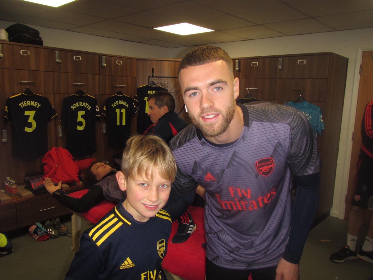 CalumChambers95's tweet image. The cameras sometimes only show one side of the story. It’s always great to meet our Junior Gunners mascot in the dressing room before every match. We hope Billy had a great day at Norwich on Sunday and it was a pleasure to meet him.